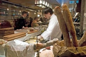 Inside Spanish restaurant in NYC.